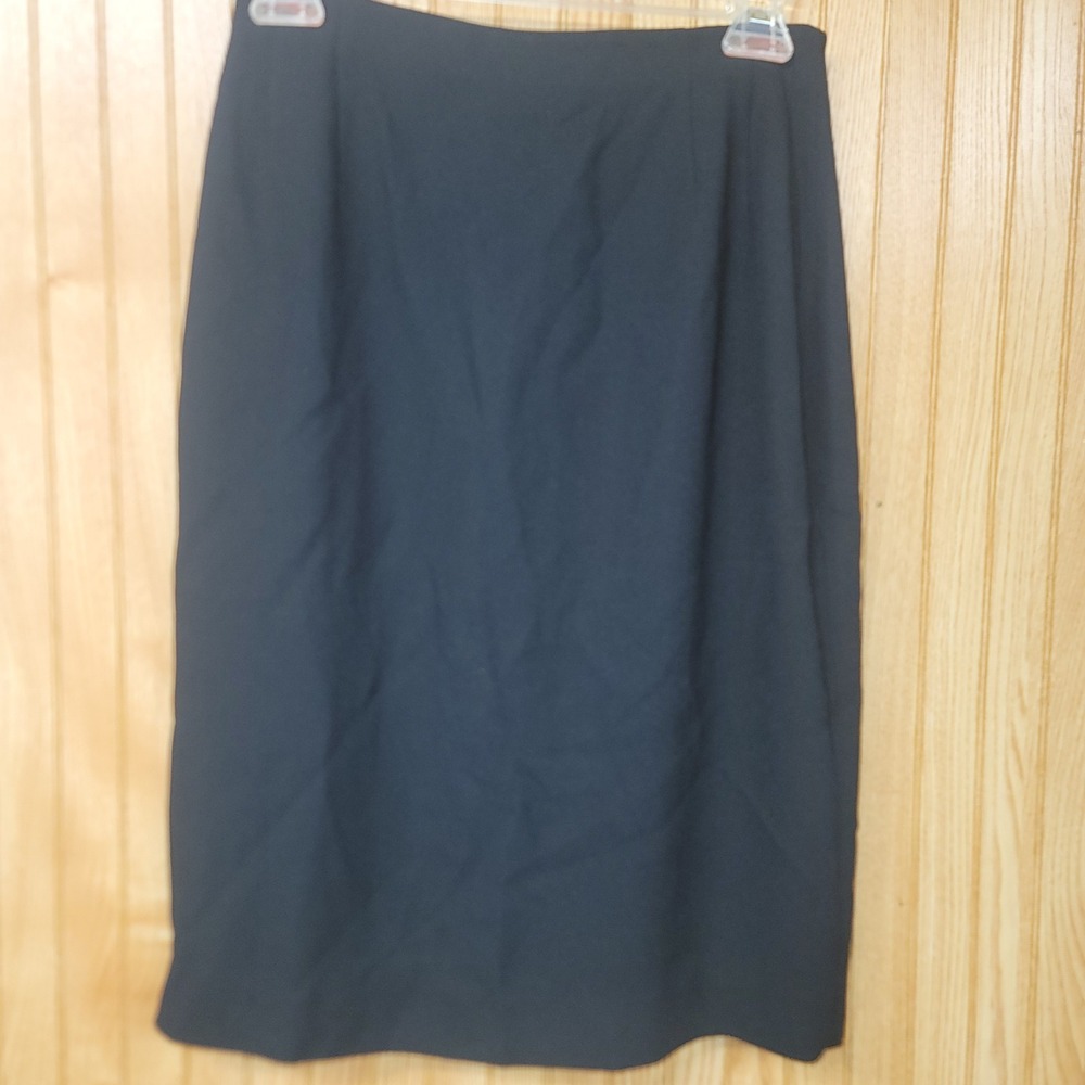 VTG Liz Claiborne Classics Black Midi Pencil Skirt Lined Sz 6 Professional